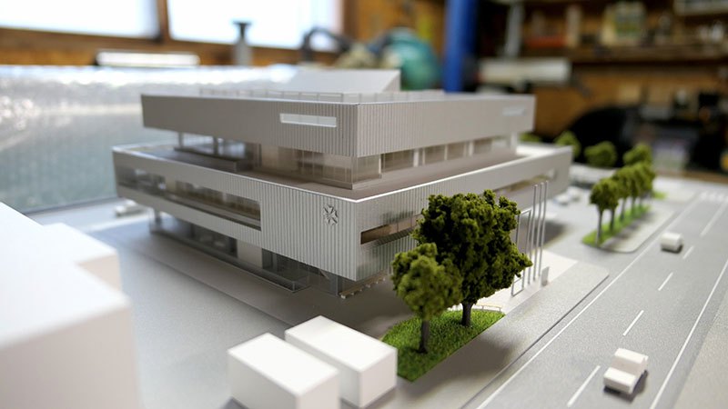 新役場庁舎模型